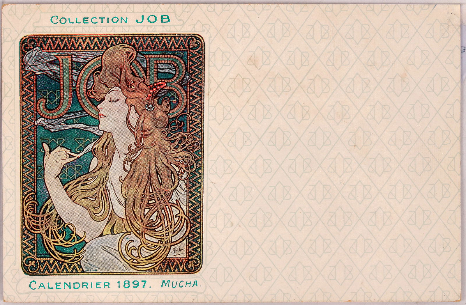 Art Nouveau - Mucha-16, Postcard  1911 [186001] (1 of 2)