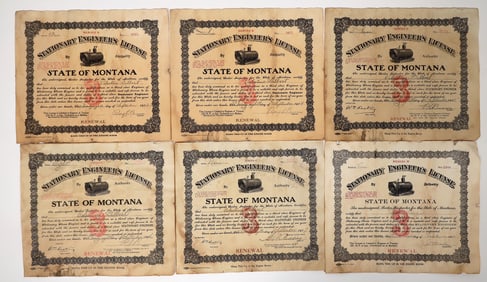Montana Boiler Operator Licenses, 6, 1912 [194117]