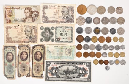 Foreign Coin & Currency Collection [193813]
