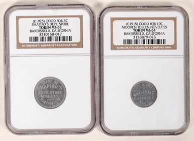 High Grade Bakersfield Tokens (2) [192221]