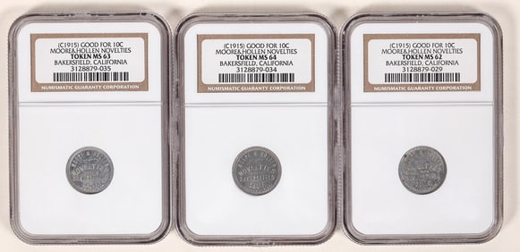 Moore & Hollen Novelties Tokens (3) [192233]