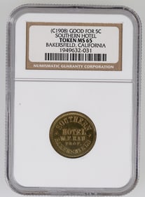 Southern Hotel Token: MS 65 [192220]