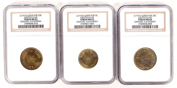 Grotto Club Uncirculated Tokens (3) [192134]