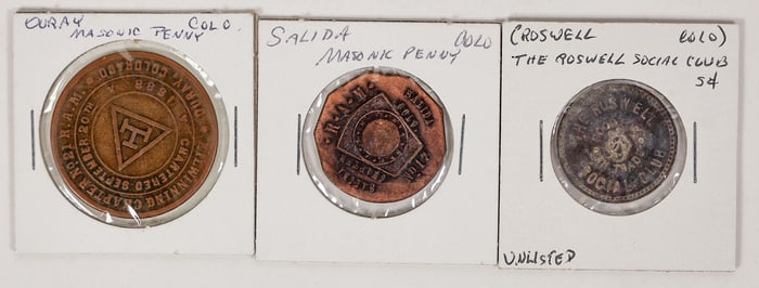 Colorado Masonic Pennies (3) [193584]