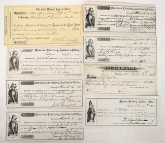 Montana Territory Checks, 9, 1874-89 [193698]