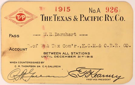 Texas & Pacific Ry. Pass, 1915 [179873]