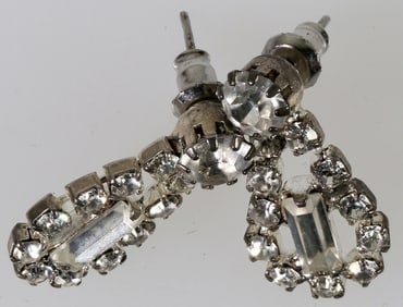Vintage Costume Diamond Earrings [193617]