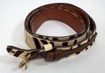 Zebra Print Horsehair Fashion Belt [189875]