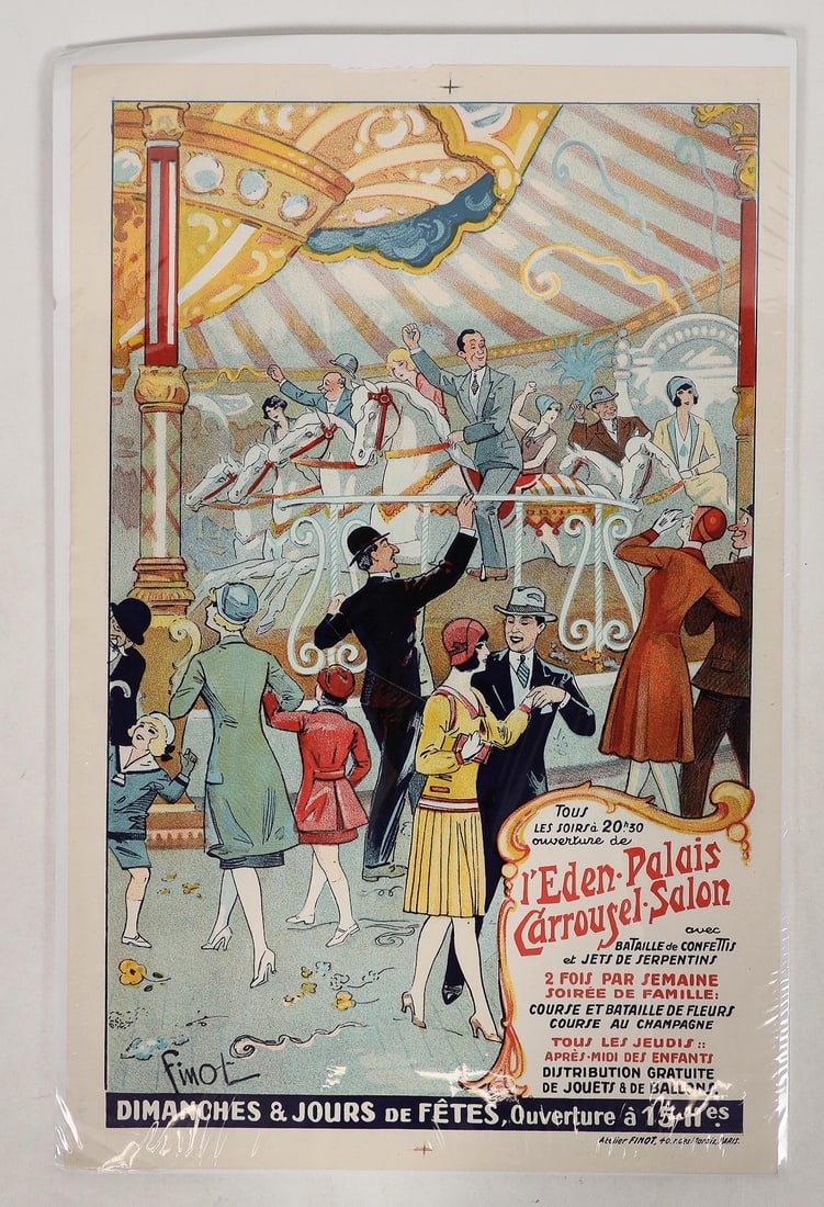 French l'Eden Palais Carrousel Salon Original Poster [193750] (1 of 1)