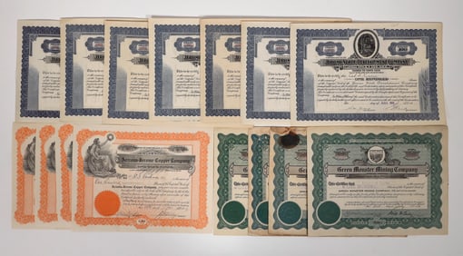 Jerome Mining Stocks, 3 Different with Dupes, 15 [194067]
