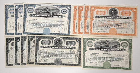 Phelps Dodge Stocks, 4 Different, 13 [194099]