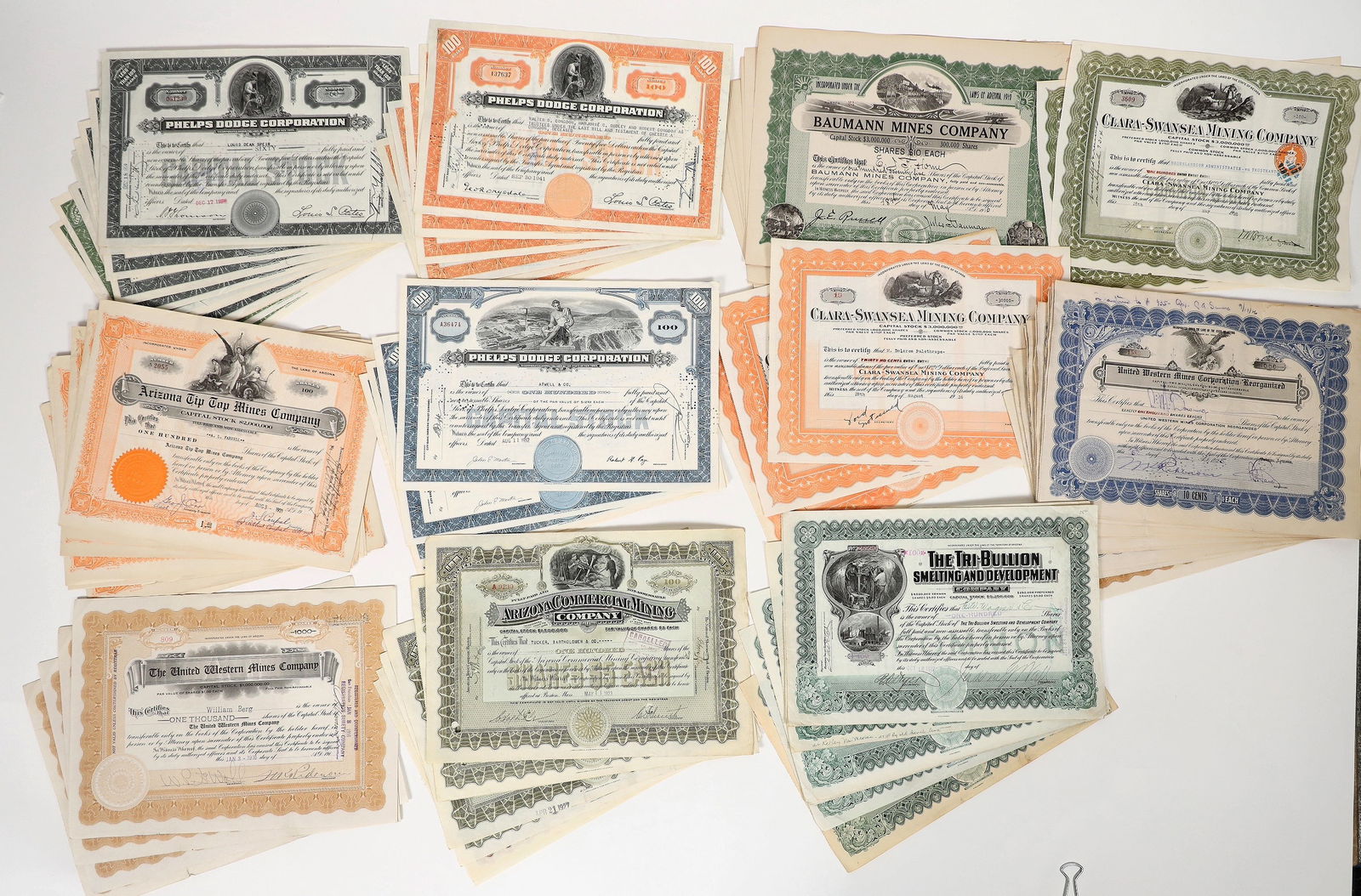 Arizona Mining Stocks in Bulk, 90 Total [194073] (1 of 1)