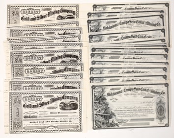 Calaveras Mine Stock Certificates (20) [192969]