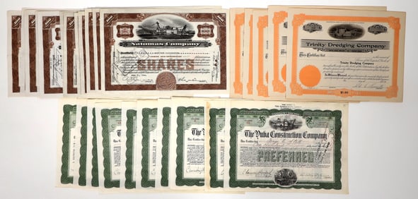 California Dredging Company Stock Certs (33) [192713]