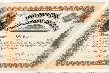 Oriental Gold Mining Stocks, 1881 [193884]