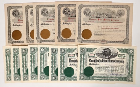 Rawhide Mining Stocks, 2 Different, 13 Total [193886]