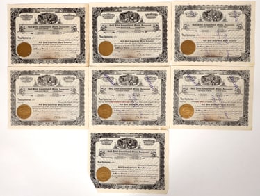 Gold Point Consolidated Mines Stock Certificates  (7) [193803]