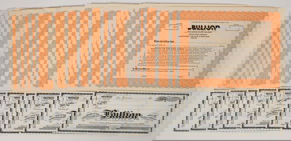 Bullion Gold and Silver Mining, 2 Different, 33 Total [193925]