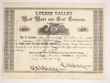 Lykens Valley Rail Road and Coal Stock, 1859 [193947]