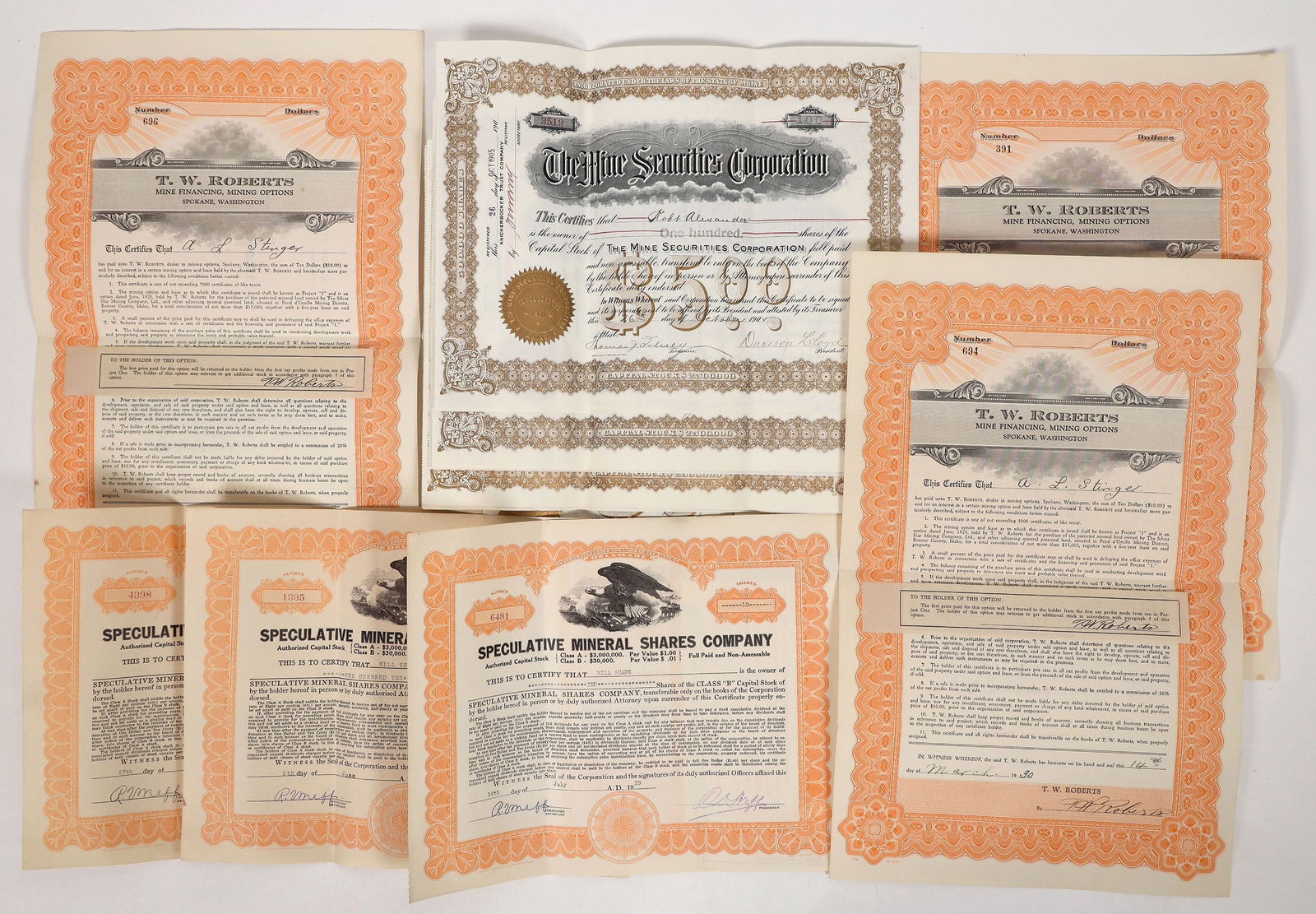 Mining Finance Stock Collection, 1905-1930 [192165] (1 of 1)