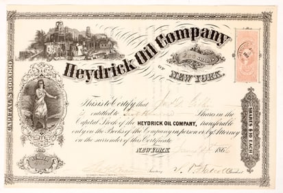 Heydrick Oil Company Stock, 1866 [192021]