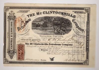 McClintockville Petroleum Co. Stock (Black Var) [194063]