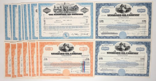 Standard Oil Stocks, 3 Different, 20 [192757]