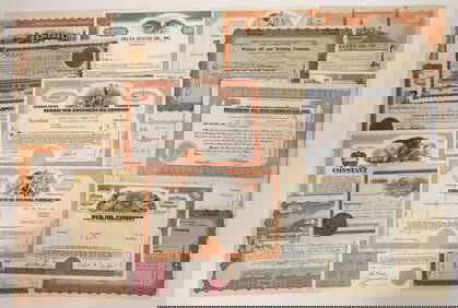 Assorted Oil Company Stock Certificates (23) [192389]
