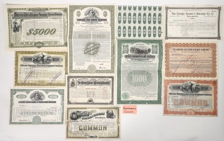 Chicago RR Stock & Bond Collection, 18, 1857-1959 [192587]