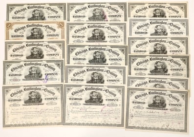Chicago, Burlington & Quincy RR Stocks [191222]