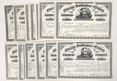 Chicago, Burlington and Quincy RR Stocks, 20, 1901-56 [192588]