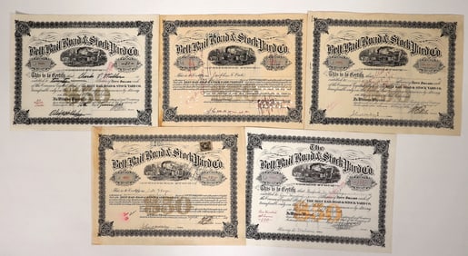 Belt RR & Stock Yard Stocks, 5, 1902-39 [192628]