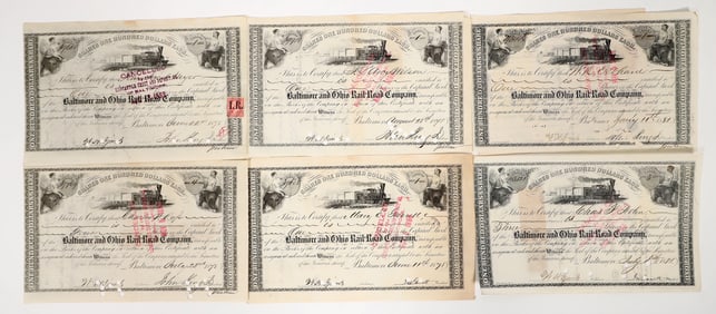 Baltimore And Ohio RR Stocks, 6, 1878-81 [193946]