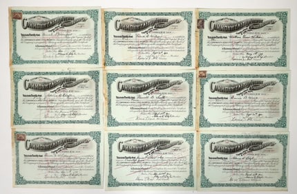 Commonwealth Avenue Street RW Stocks, 9, 1899-1901 [194094]