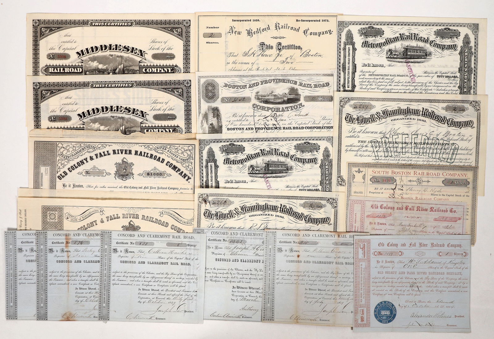 Massachusetts RR Stocks & Bonds, 18 [191681] (1 of 1)