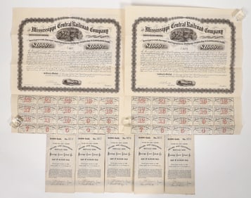 Mississippi Central RR Gold Bonds, 1873 [193110]