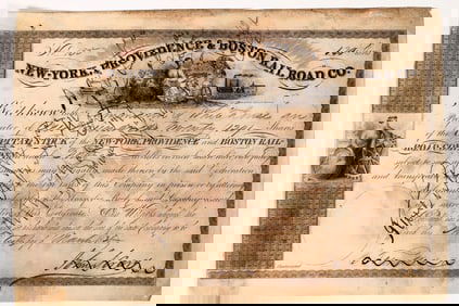 New York Providence & Boston RR Co. Stock 1837 [194090]