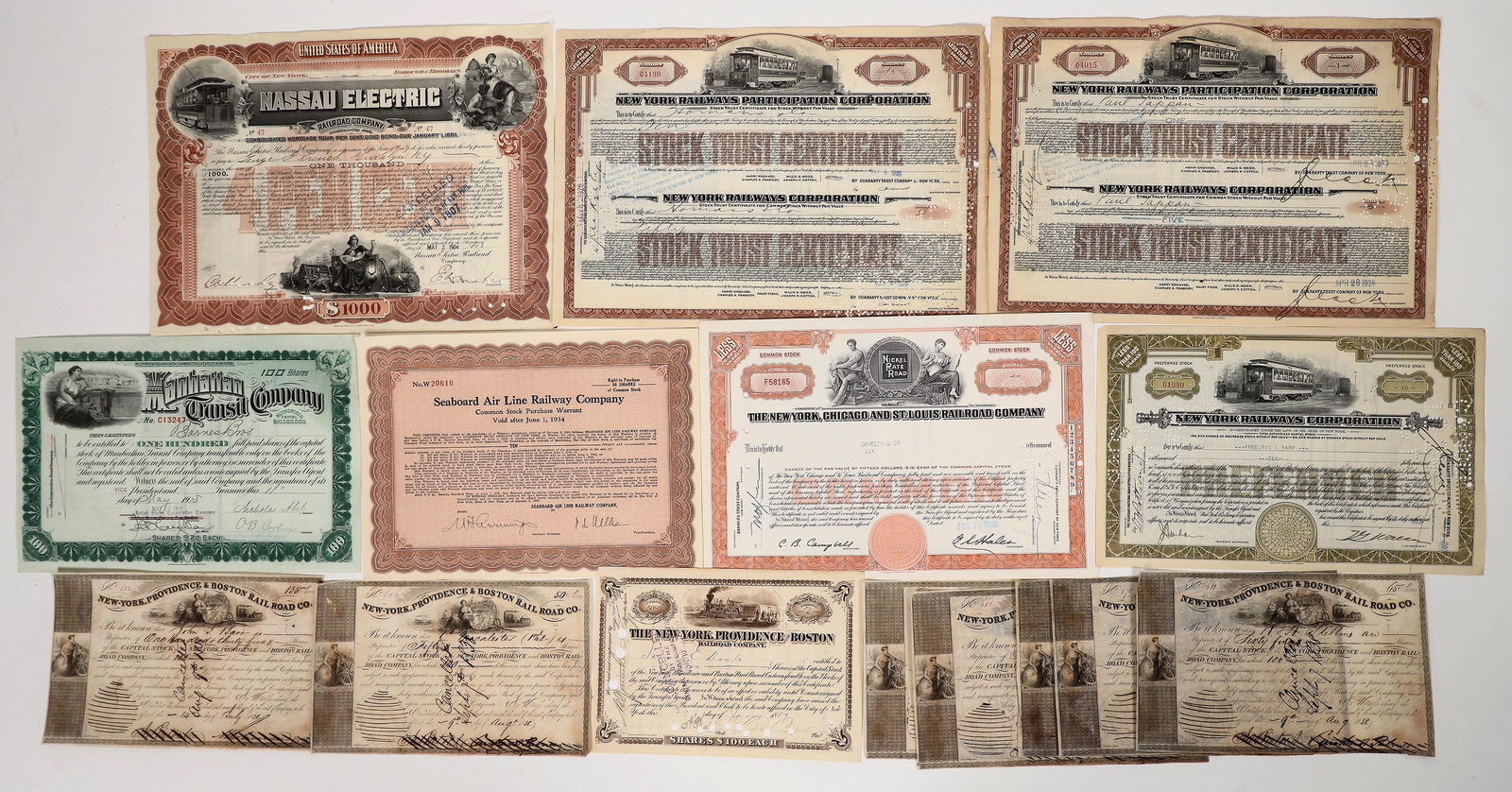 New York RR Stock Group, 15, 1838-1930 [192606] (1 of 1)