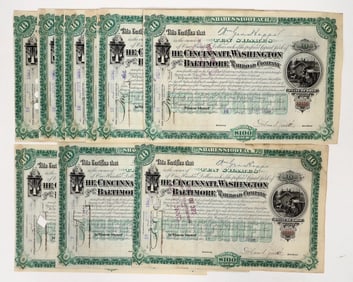 Cincinnati, Washington and Baltimore RR Stocks, 13, 1883 [192592]
