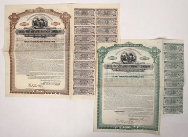 Ohio & Mississippi Railway Co. Bonds, 1891 & 97 (2) [191813]