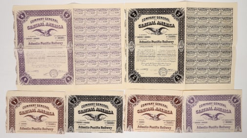 Atlantic-Pacific RW Bonds, 4 Different, 1909 [192603]