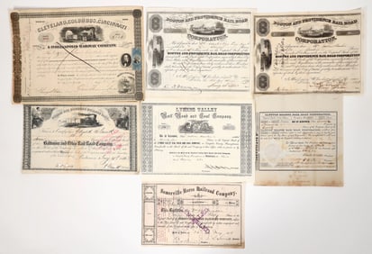 Misc. Eastern Railroad Stocks, 1835-1882 [193111]