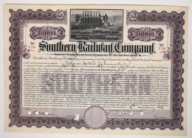 Southern Railway $10,000 Bond, 1924 [192601]