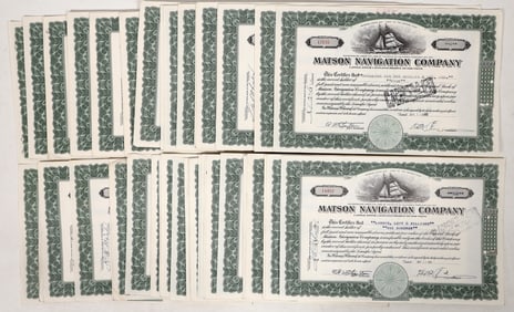 Matson Navigation, 1950's Stocks, 100 [192736]