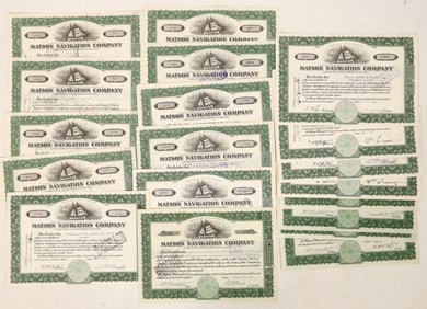 Matson Navigation, 1930's-1950's, 25 Stocks [190952]