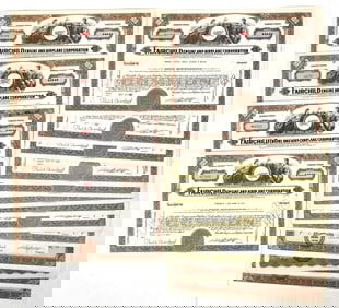 Fairchild Engine and Airplane Stocks, 4 Different, 25 Total [189817]