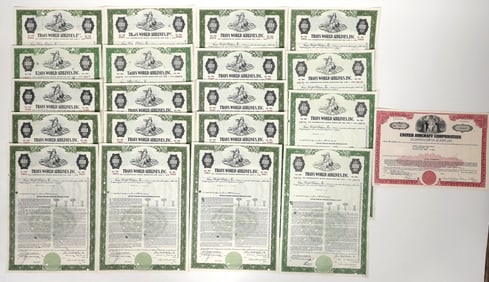 United Aircraft and TWA Stocks and Bonds, 25 [192725]