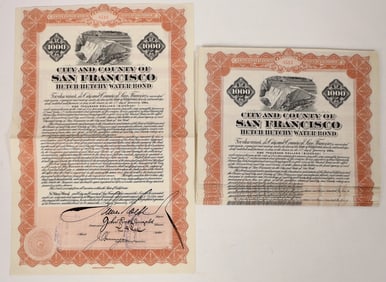 Hetch Hetchy Water Bonds (13) [192973]