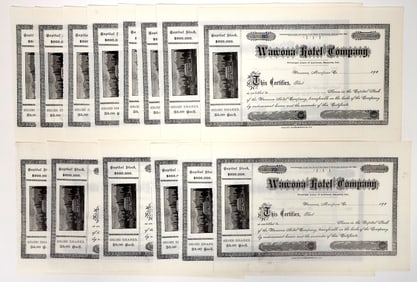 Blank Wawona Hotel Co. Stock Certificates  (14) [192706]