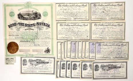 Carson City Stock Certificates (32) [193802]